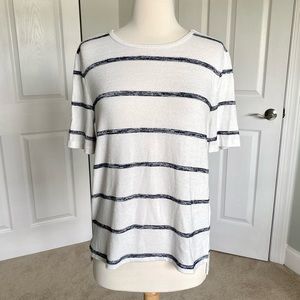 Banana Republic Short Sleeve White Sweater Top